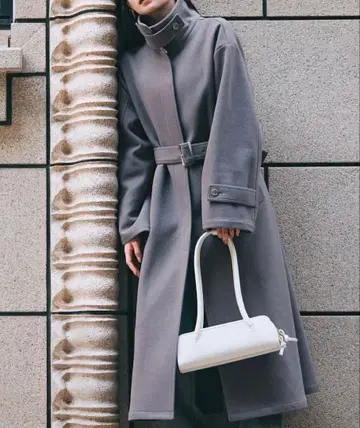 LAGUNAMOON 스텐 칼라 롱 코트 S 사이즈