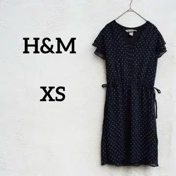 당일 발송 H&M [ XS ] 네이비 반팔 원피스