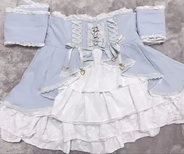 LIZLISA 프론트 카슈쿨 스커트 스카이블루