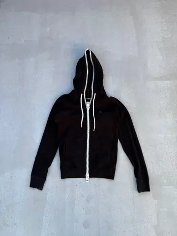 1PIU1UGUALE3 풀 집업 후드티 블랙 남성용 여성 겸용