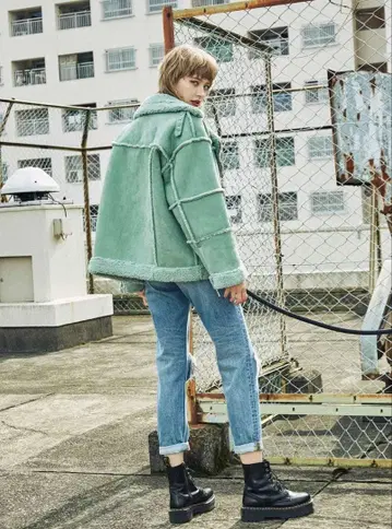 jouetie 에코 무스탕 라이더스