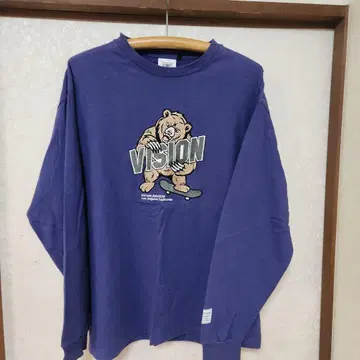 VISION STREET WEAR 보라색 롱 슬리브 티셔츠
