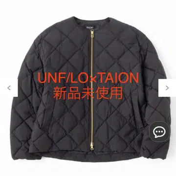 UNFILO x TAION 퀼팅 다운 숏 기장 블루종 블랙 S 사이즈