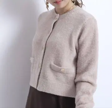 JUSGLITTY 라메 벨로아 가디건