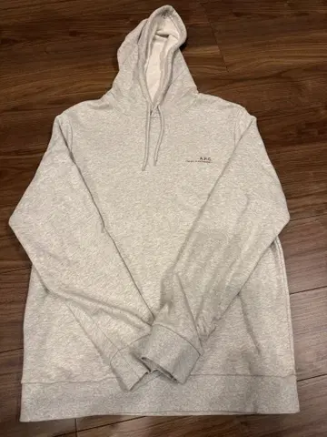 A.P.C 그레이 후드 부착 후드 맨투맨