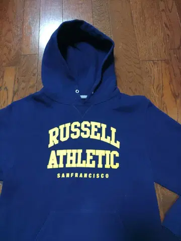 RUSSELL 후드티 리버스 위브 M 네이비 구제 의류