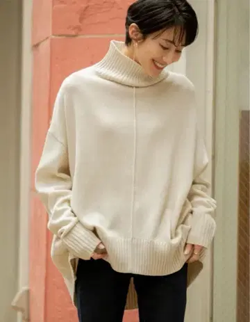 Re:EDIT*아웃 링킹 하이넥 니트 튜닉