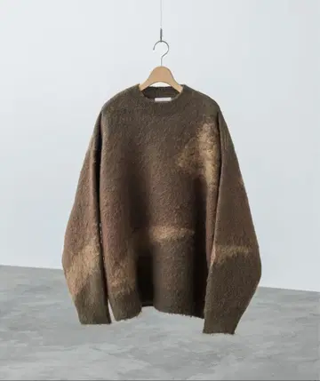 MOHAIR BLEND JACQUARD SHAGGY KNIT