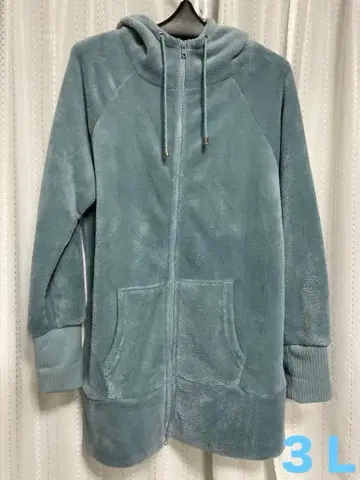 린넨 프로 인형 마쉬멜로우 W 지퍼 롱 후드티 여성용 3L 빅 사이즈