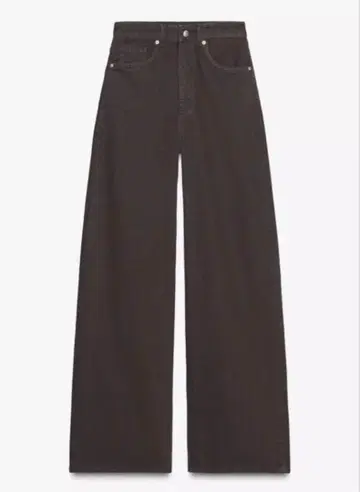 ZARA 와이드 렉 청바지 브라운