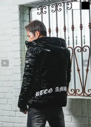 블랙 다운 자켓 L 사이즈