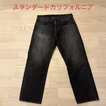 스탠다드 캘리포니아 다크 그레이 스트레이트 청바지
