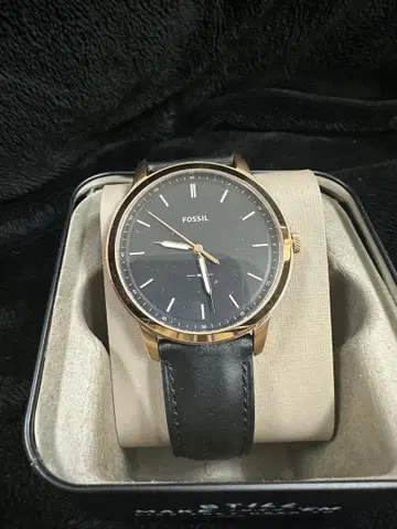 FOSSIL 아날로그 시계 블랙/골드