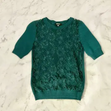 DKNY 다나카란 NY 5부 소매 니트 미사용