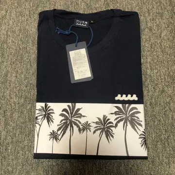 muta 팜트리 패턴 티셔츠 M 사이즈 네이비