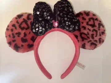 미키풍 레오파드 무늬 머리띠