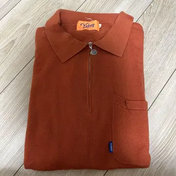 Keboz 오렌지 지퍼 피케 셔츠