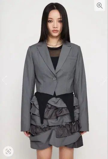 LAGUA GEM 테일러 & MIX STRIPE 2WAY 스커트