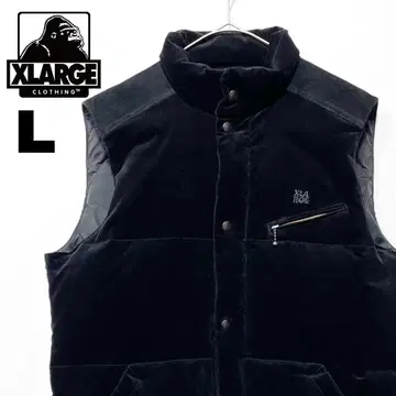 X-LARGE 코듀로이 다운 베스트 L 블랙