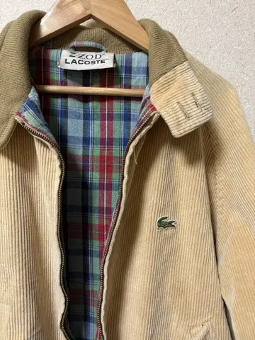 70s 실 감는 택 i zod lacoste 코듀로이 재킷