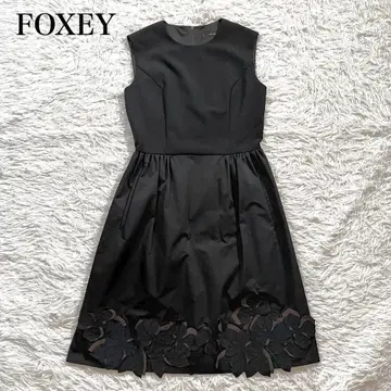 새상품급 폭시 뉴욕 플라워 모티브 슬리브리스 원피스