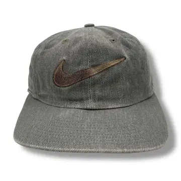 00s NIKE 스우시 자수 캡 그레이 굿 컬러