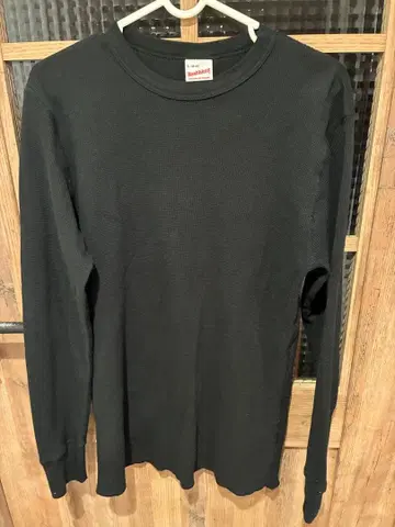 새상품급 헬스니트 Healthknit 블랙 긴팔 써멀 티셔츠 L