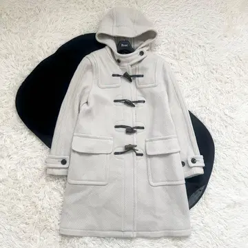 INED 이네드 더플 코트 헤링본 아이보리 L 사이즈