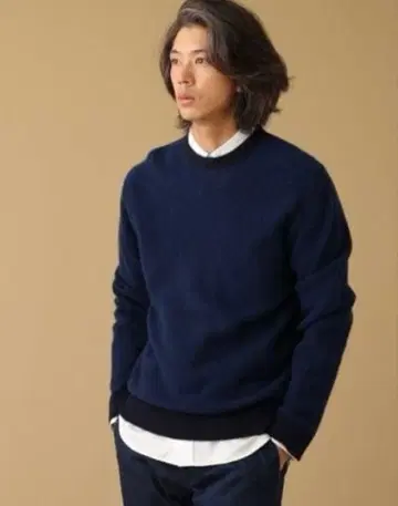 미사용 새상품 다케오 키쿠치 울 캐시미어 풀오버 니트 L