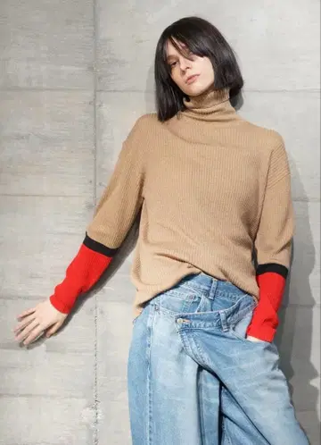 [ 새상품 미사용 ] ENDAY 리브 터틀 니트