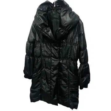 YEVS 이브스 충전솜 코트 블랙 후드 부착 여성용 아우터