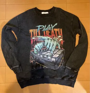 패턴 블랙 트레이닝복 맨투맨 L