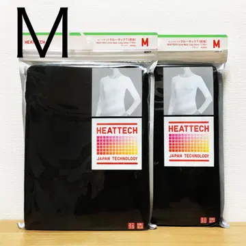 히트텍 크루넥T 긴팔 블랙 M 유니클로 UNIQLO