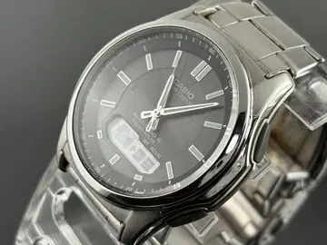 W) 남성용 솔라 전파 CASIO 웨이브 셉터 멀티 밴드 6 작동 양호