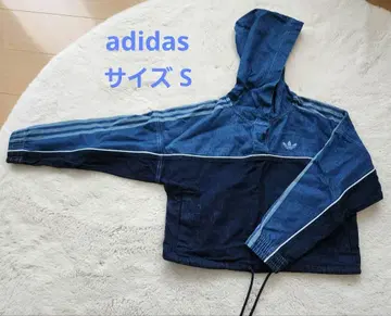 adidas 후드 부착 데님 자켓 사이즈 S