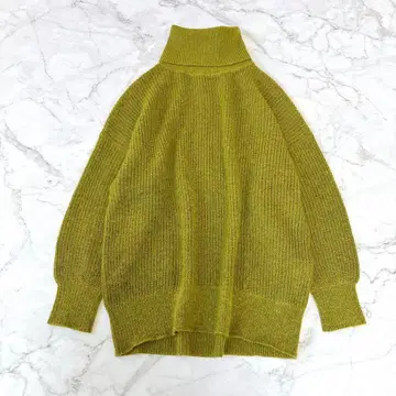 저널 스탠다드 모헤어 혼방 터틀 니트 풀오버 그린