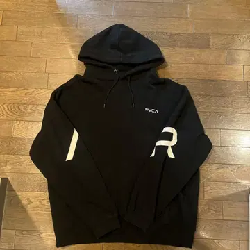 RVCA 블랙 후드티 후드 부착