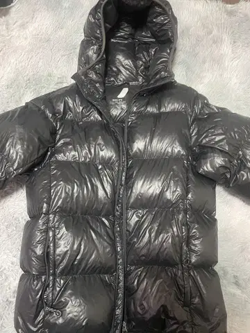 ZARA ATHLETICZ 블랙 후드 부착 다운 자켓