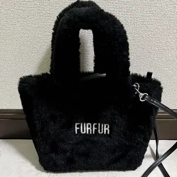 FURFUR 에코 퍼 토트백 블랙