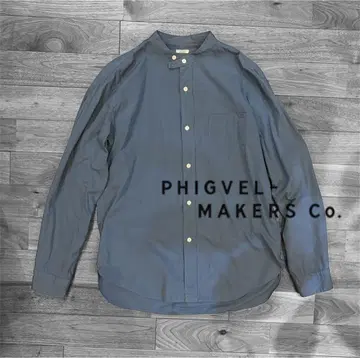 PHIGVEL MAKERS CO. 노카라 셔츠 색스 블루