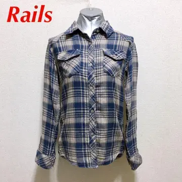 Rails 체크 셔츠 플란넬 셔츠 면 100%