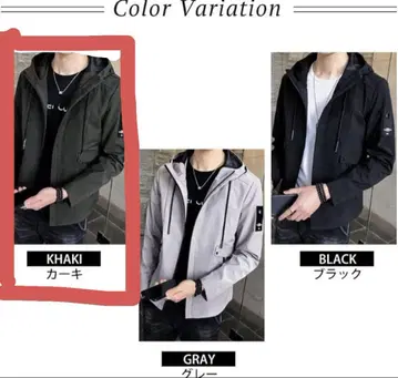 FLYUTH 윈드브레이커 M 남성용 지퍼 업 후드티