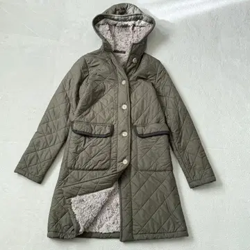 [ 영국제 ] 매킨토시 퀼팅 코트 카키 34 보아 안감 후드