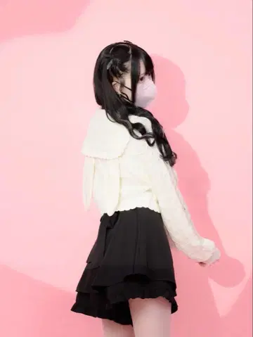 이모쨩 토끼 귀 니트 가디건