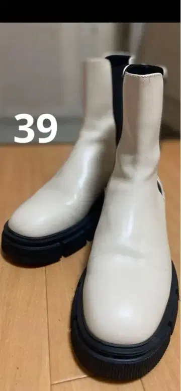 통굽 사이드 고어 부츠 39