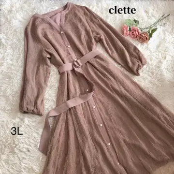 쿠레트 원피스 레이스 벨트 플라워