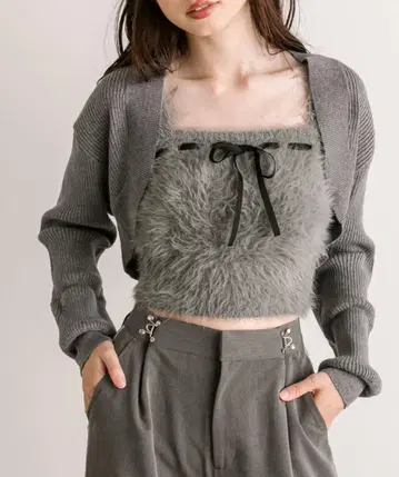 OLIVE des OLIVE 리본 뷔스티에 볼레로 세트