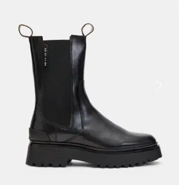 ALLSAINTS 블랙 가죽 사이드 고어 부츠
