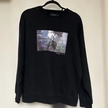 RAGEBLUE 아트 프린트 블랙 맨투맨 트레이닝복 M 사이즈