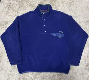 90s patagonia 스냅 T 네이비 x 그린 USA 플리스